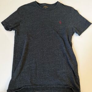 Polo by Ralph Lauren Men's Charcoal Tee with Red Logo